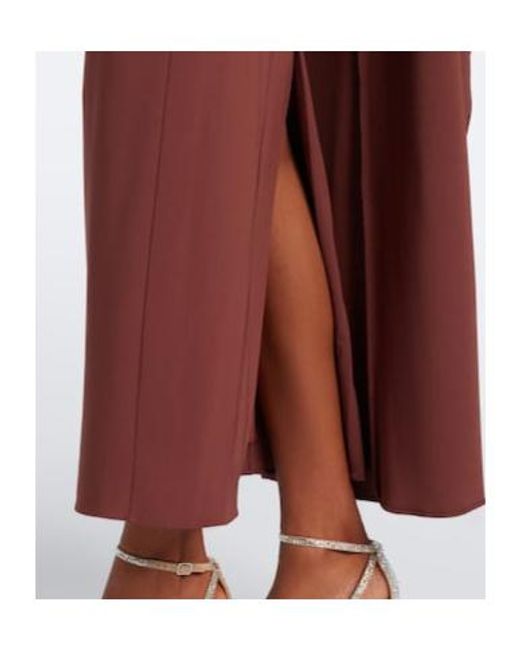 Roland Mouret Purple Crystal-Embellished Jersey Maxi Dress