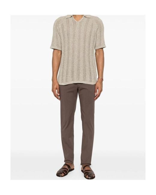 Incotex Brown Pattern 30 Slim Fit Pants for men