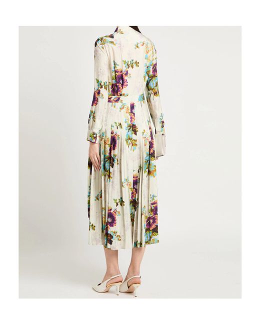 Tory Burch Metallic Floral Pattern Dress