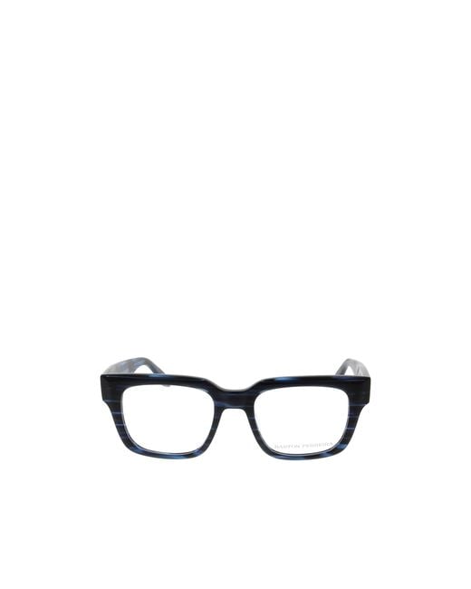 Barton Perreira White Zande Square Frame Glasses for men