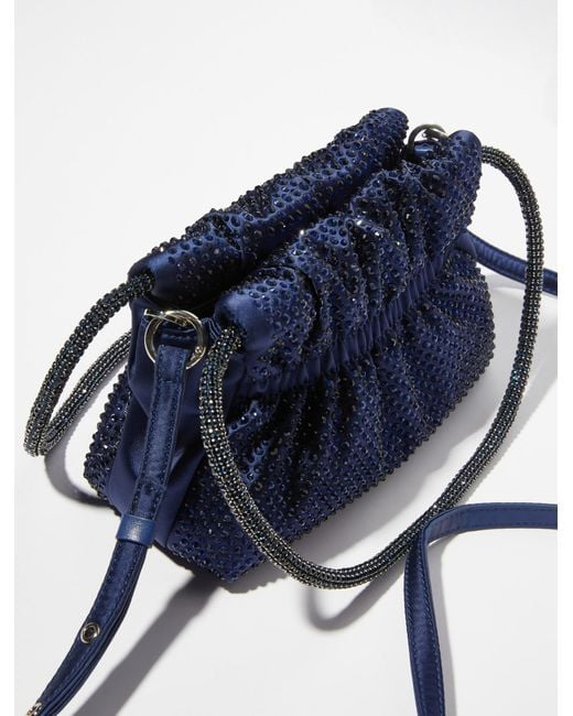 MAX&Co. Blue Rhinestone Shoulder Bag