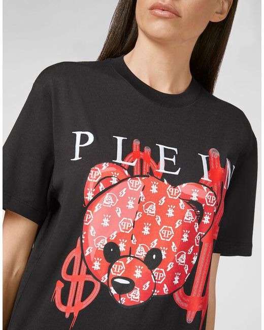 Philipp Plein Black Logo Details T-Shirt