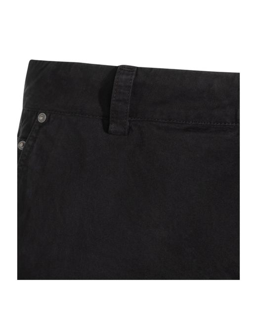 Off-White c/o Virgil Abloh Black Button Detailed Straight Leg Pants for men