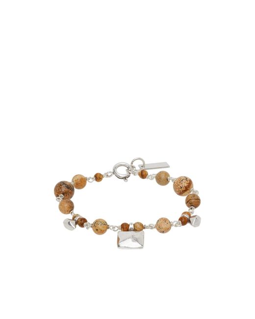Isabel Marant Metallic Stone Bead Detail Bracelet for men