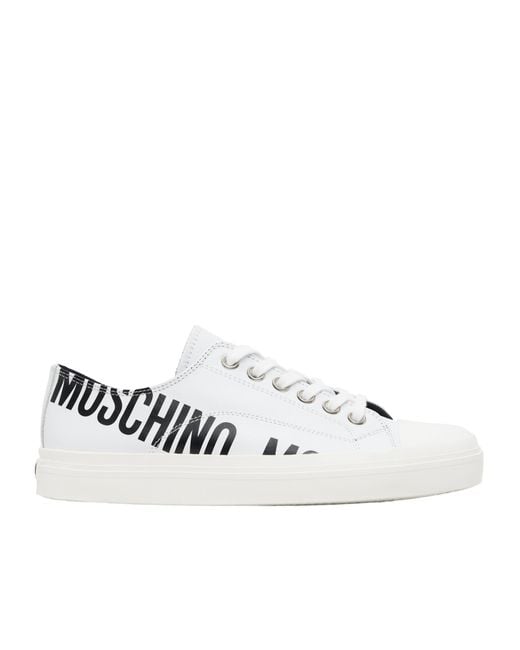 Moschino White Logo Sneakers for men