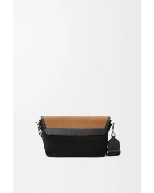 Loewe Black Mini Flex Messenger Bag for men