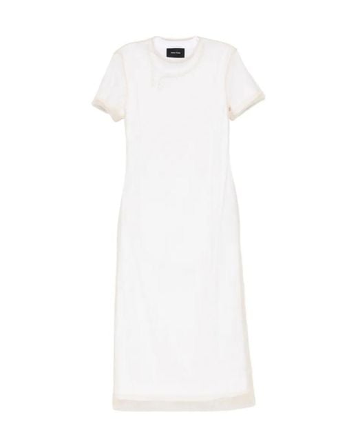 Simone Rocha White Layered Embellished Dress