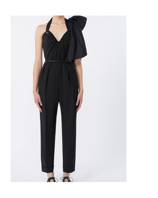 Max Mara Black Gabrielle Strapless Jumpsuit