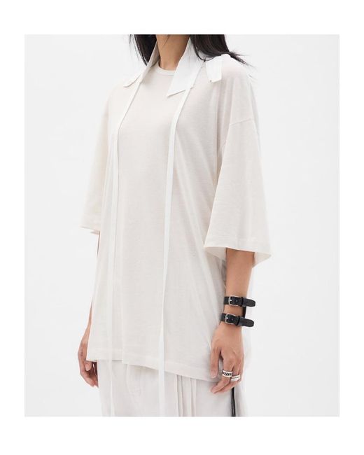 Ann Demeulemeester White Agapi Jersey T-Shirt