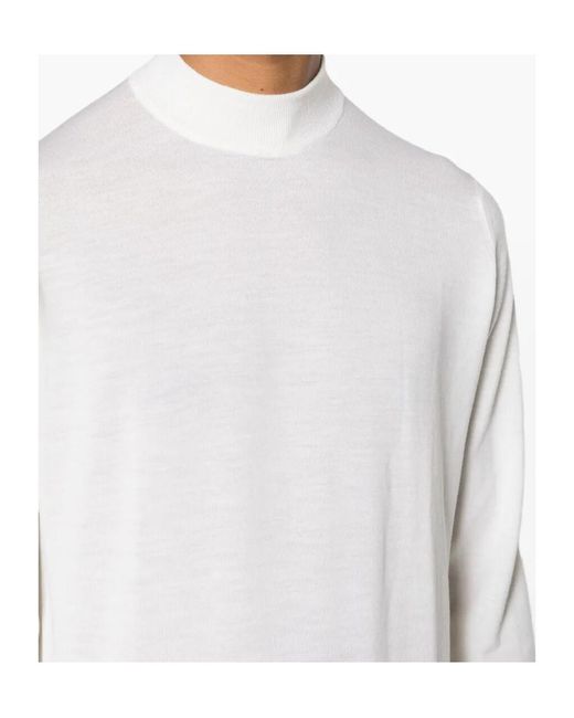John Smedley White Harcourt Knitted Jumper for men