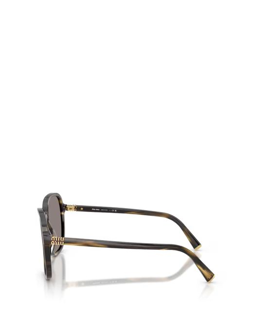 Miu Miu Metallic Eyewear Square Frame Sunglasses for men