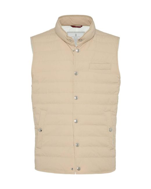Brunello Cucinelli Natural Padded Vest for men