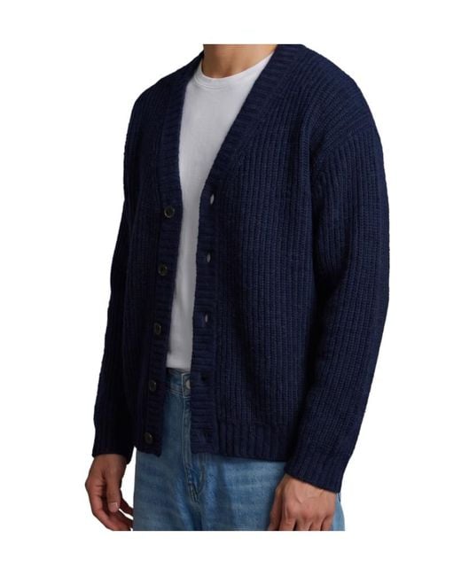 Roberto Collina Blue V-Neck Cardigan for men