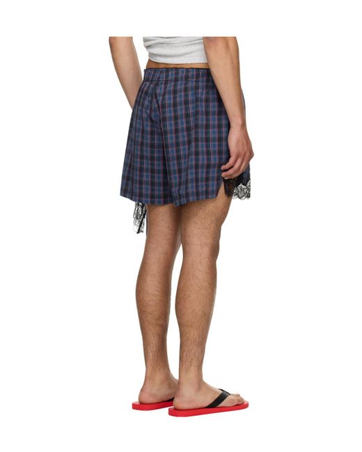 Martine Rose Blue French Knickers Shorts for men