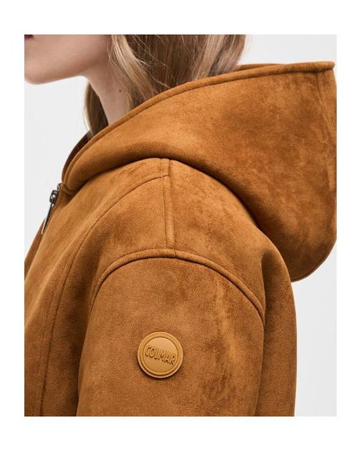 Colmar Brown Hooded Sheepskin Jacket