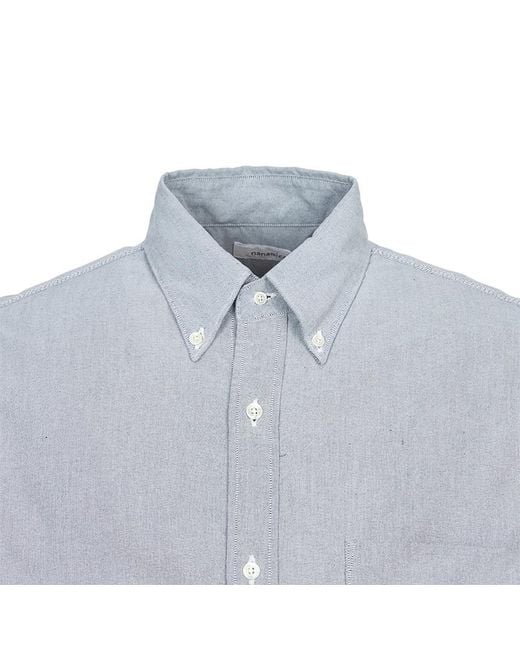 Nanamica Blue Long-Sleeved Shirt for men