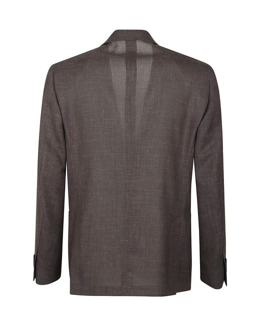 Lardini Brown Two-Button Slim Blazer for men