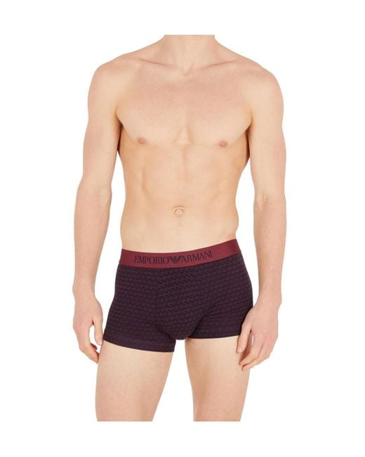 Emporio Armani Purple Elastic Waist Underwear Two-Piece Set for men
