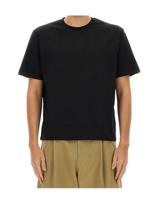Studio Nicholson Black Logo Printed Crewneck T-Shirt for men