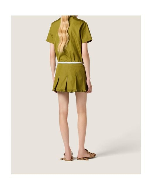 Miu Miu Green Poplin Shirt