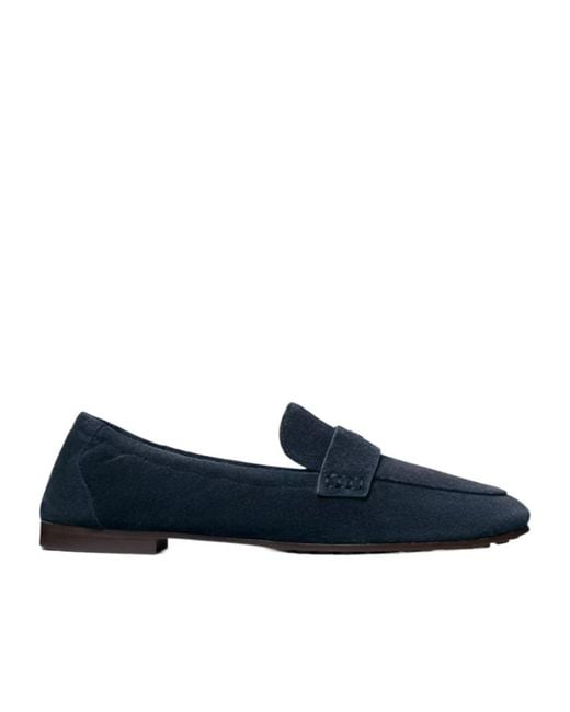 Tory Burch Blue Slip-On Ballet Loafers