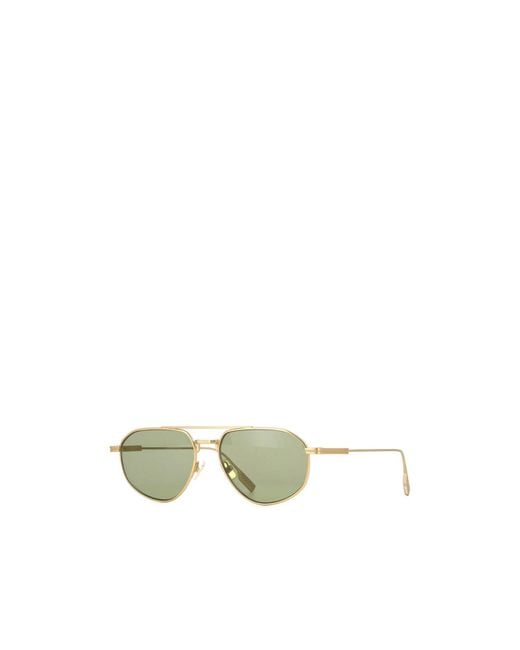 Zegna Green Aviator Frame Sunglasses for men
