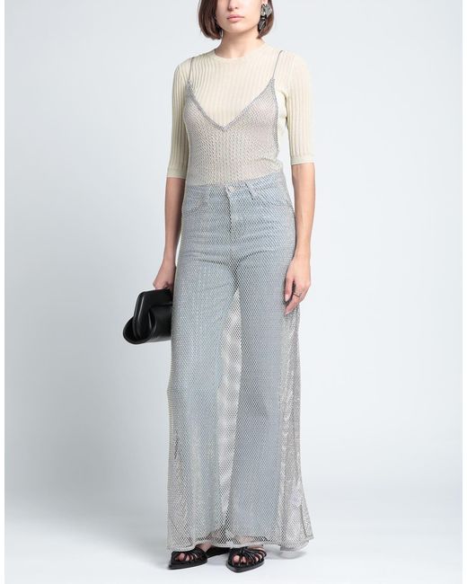 Ganni Gray Sequins Flared Dress