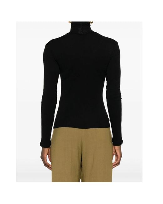 Forte_forte Black Fine-Knit Jumper