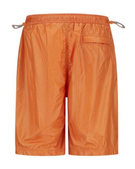 Herno Orange Laminar Shiny Nylon Bermuda Shorts for men