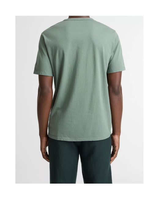 Vince Green Garment Dye Cotton T-Shirt for men