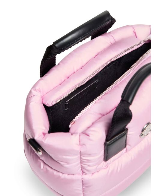 Moncler Pink Caradoc Water-Repellent Micro Tote Bag