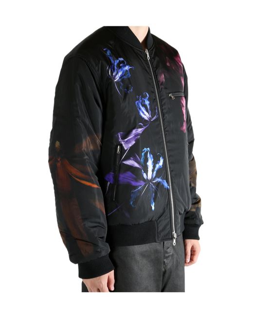 Dries Van Noten Black Volker Patterned Jacket for men
