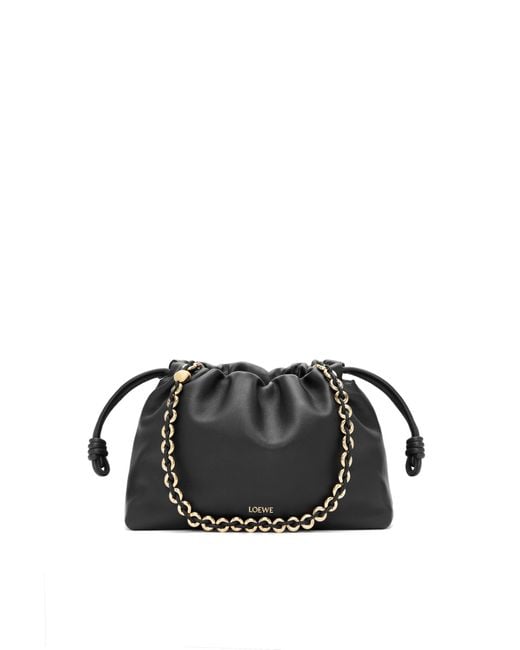 Loewe Black Flamenco Medium Drawstring Shoulder Bag