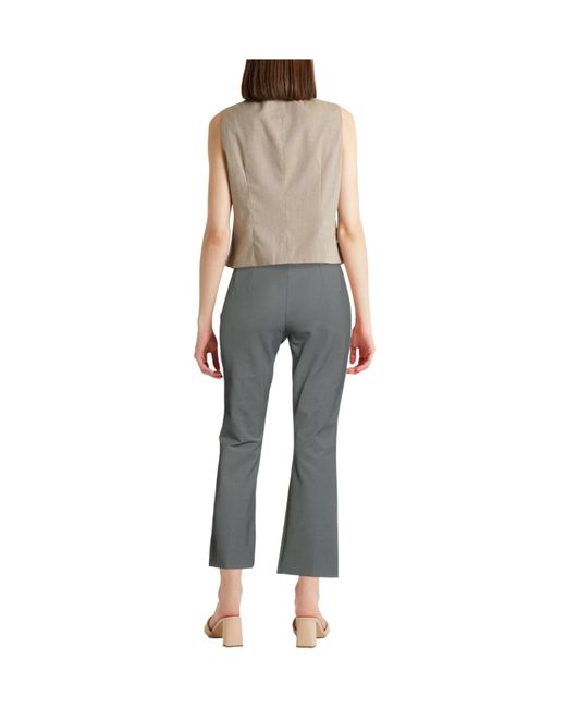 Max Mara Gray Slim-Fit Bootcut Pants