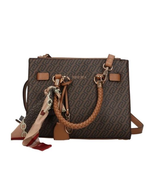 Liu Jo Brown Patterned Shoulder Bag