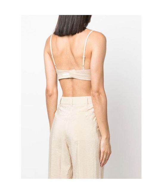 Low Classic Natural Thin Shoulder Strap Bra