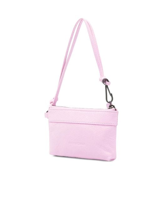 Balenciaga Pink Le City Zipped Pouch Bag