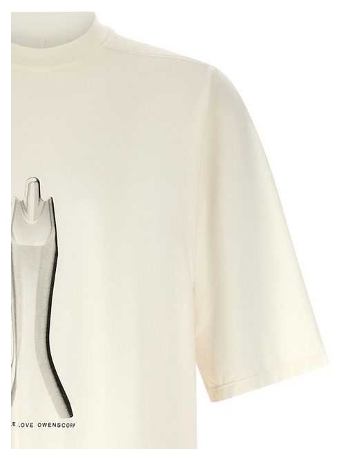 Rick Owens Natural 'Jumbo' T-Shirt for men