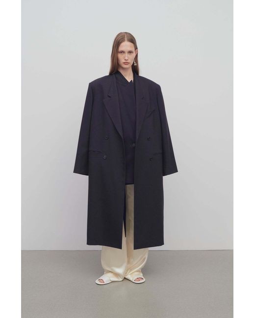 The Row Black Indra Wool Coat