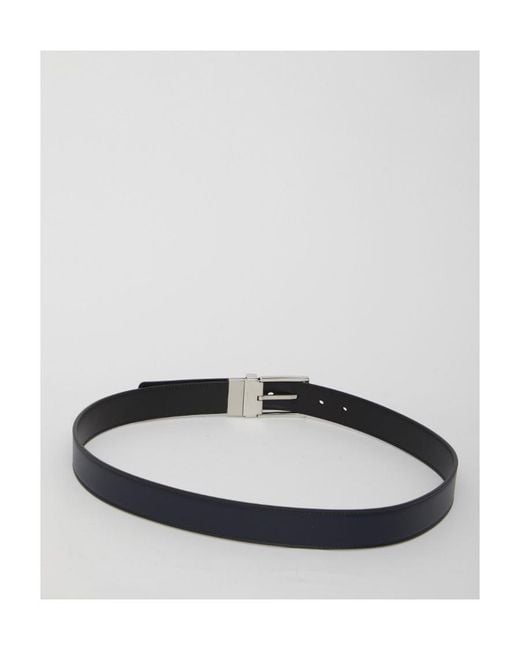 Dior White Reversible Belt for men