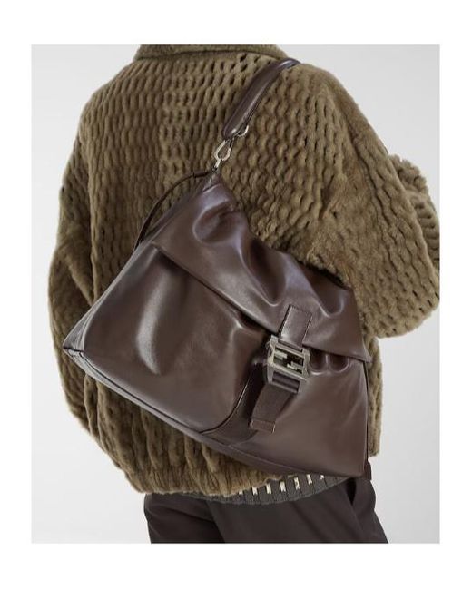 Fendi Brown Flux Maxi Messenger Bag for men