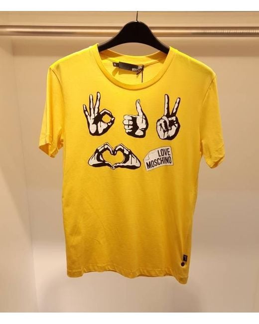 Moschino Orange Short-Sleeved T-Shirt for men
