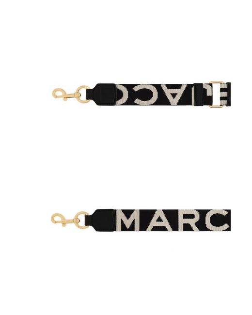 Marc Jacobs Black The Thin Logo Webbing Strap