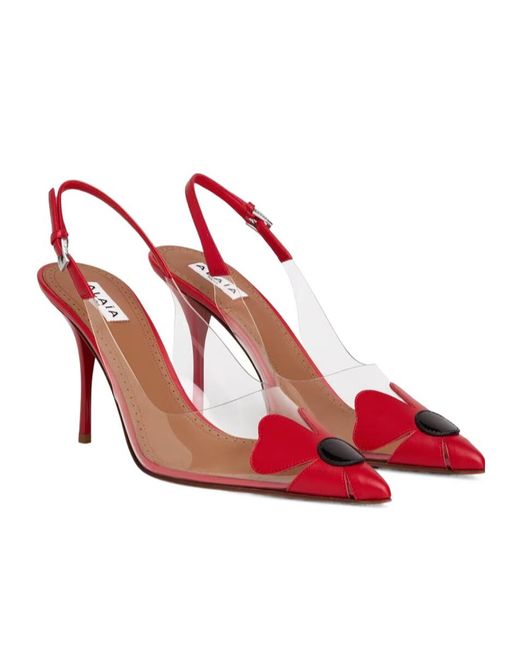 Alaïa Red Bloom Slingbacks