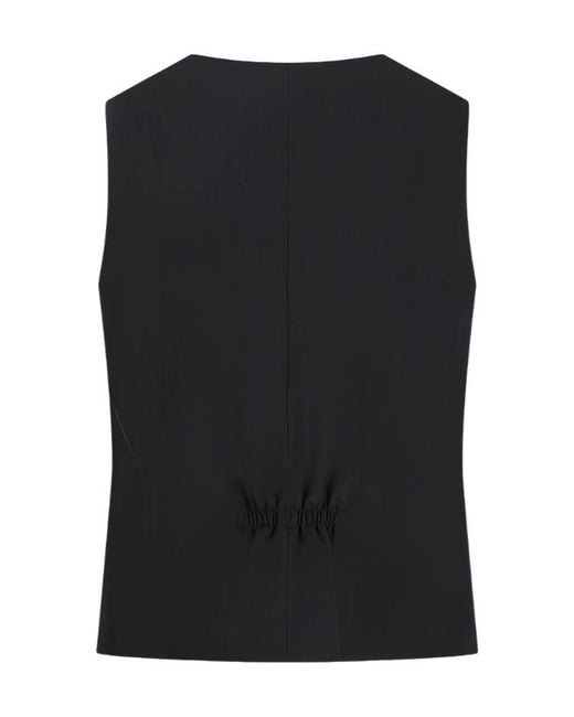 Tagliatore Black Buttoned Waistcoat