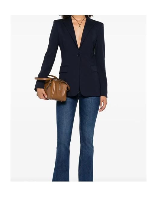 Pinko Blue Single Breasted Tailored Blazer