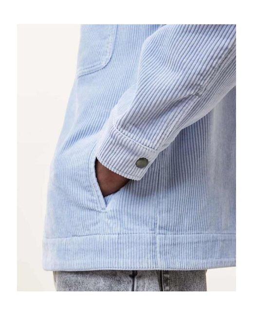 AllSaints Blue Castleford Corduroy Shirt for men