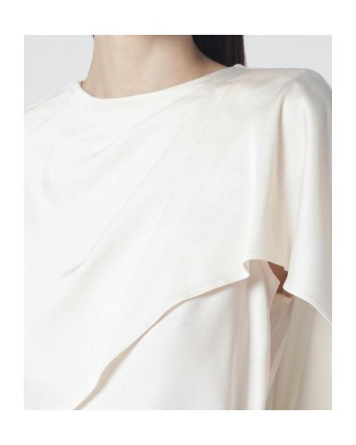 Jonathan Simkhai White Eliora Satin Blouse
