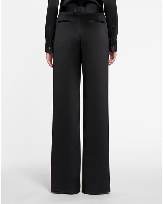 Lanvin Blue Wide-Leg Tailored Pants For