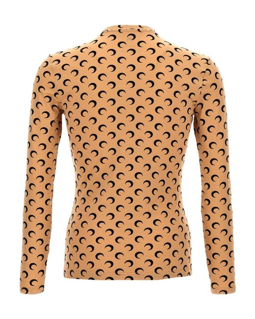 MARINE SERRE Brown Long-Sleeved T-Shirt for men